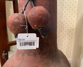 Vtg Terracotta Chiminea