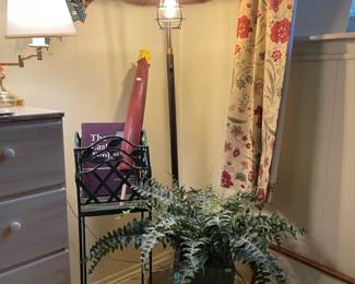 Floor Lamp, Faux Plants