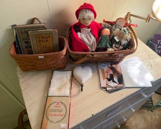 Baskets, Vintage Books, Vintage Dolls