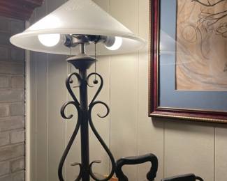 Table Lamp, Antique Cast Iron