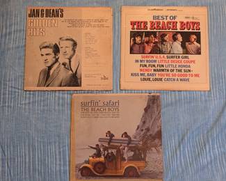 Jan & Dean and The Beach Boys vintage vinyl records