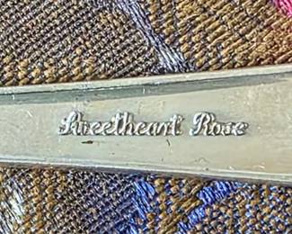 Sweetheart Rose by Lunt sterling silver flatware
