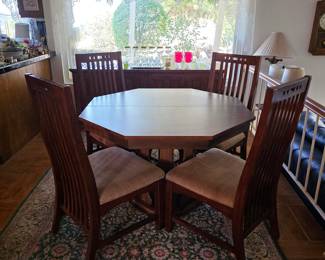 Mid century modern dining table and contemporary 