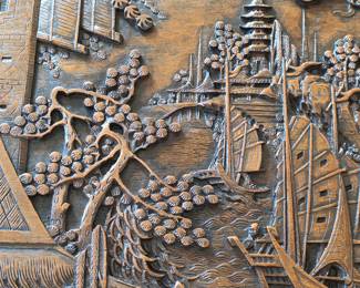 Vintage Chinese hand carved Huanghuali coffee table