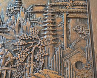 Vintage Chinese hand carved Huanghuali coffee table