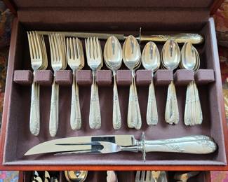 Sweetheart Rose by Lunt sterling silver flatware