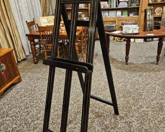 19th c. Easel for art choinoiserie black and gold
