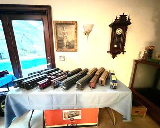 Trains - Lionel O Gauge - New York Central Engine - Lionel Refrigerator Car - O Gauge Passenger Car 