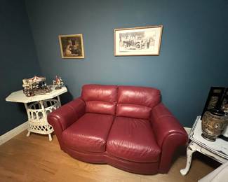 Leather Loveseat 