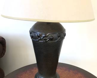 Hammered metal table (28” tall overall) 