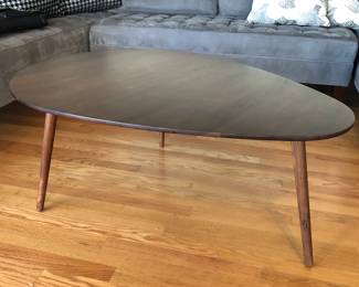 Amoeba walnut coffee table by Article (41”L,  31”W, 18”H)