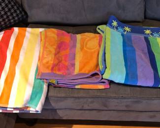 Colorful beach towels 