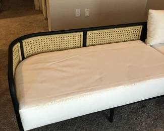 Outdoor sectional with back cushions off - frame is painted aluminum