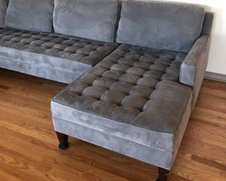 Right end with arm is 60” long, 33” wide at front