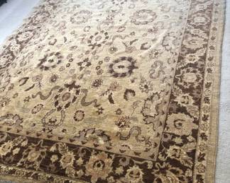 Wool Oriental rug (94” x 123”) - sun faded at one end