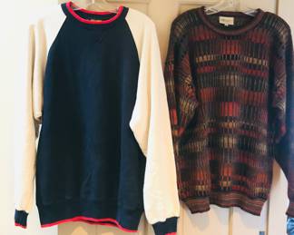 Vintage Brooks Bros. sweatshirt (size med.), 100% alpaca men’s sweater (large) 