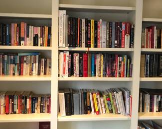Books: Lots of fiction, cookbooks, language, kids books