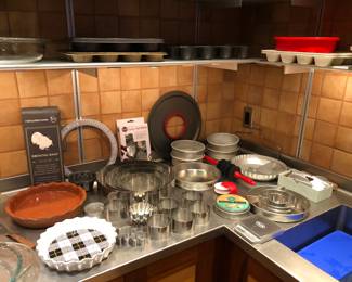 More baking stuff: cake pans, ring molds, tart pans