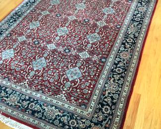 Chinese wool rug with Persian design (76” x 116”)