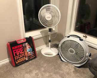 Fire escape ladder, fans