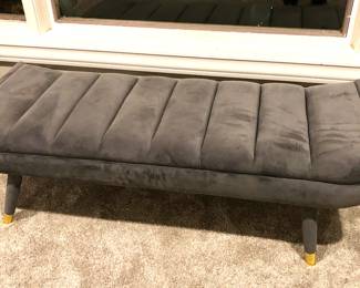 Modway Guess channel tufted velvet bench (53”L, 20”D, 15”H)