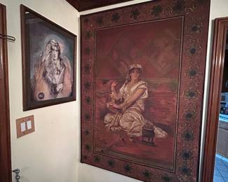 Woman Playing Harpsichord Artwork