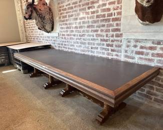 LARGE WOODEN CONFERENCE TABLE