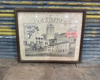 COLUMBIA, TENNESSEE FRAMED, DRAWING PRINT