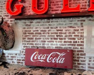ANTIQUE 1950s COCA COLA SLED SIGN