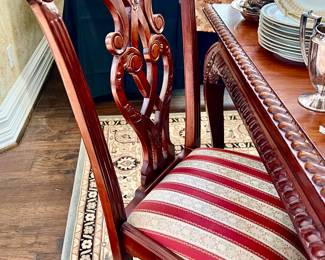 6 DINING CHAIRS WITH TABLE.
