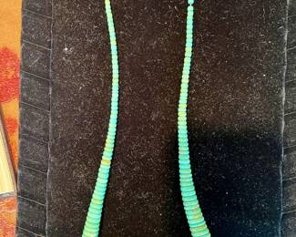 Sanyo Domingo turquoise saucer necklace
