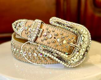 BB SIMON RHINESTONE WESTERN BELT