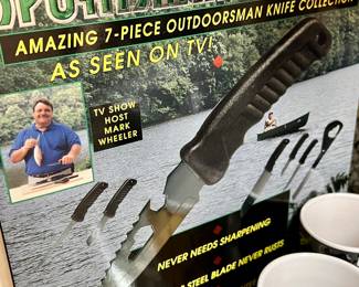 SPORTSMANS 7 PIECE OUTDOORSMAN KNIFE COLLECTION.