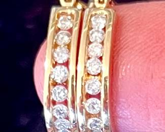 14k diamond earrings