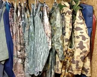 Assorted hunting clothing (most are Cabela's brand)