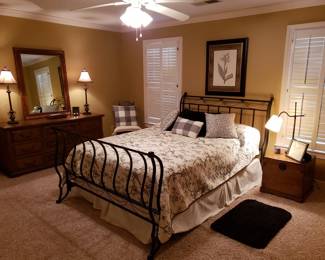 Wrought iron queen-size bed