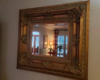 Mirror with gold gilt frame
