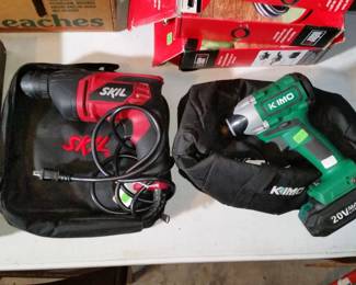 Skil corded drill and Kimo 20V driver