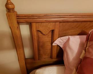 A closer look at the bed's headboard