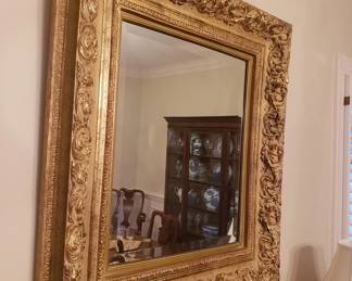 Large mirror with gold gilt frame