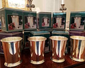 Sheridan silverplated mini julep cups (16 new in box)