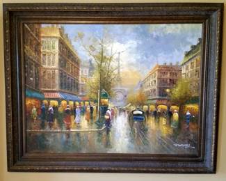 Very large oil painting