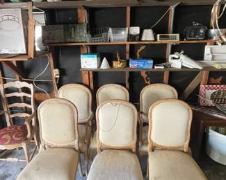 6 high end Kreiss Collection Designer chairs (need reupholstery)