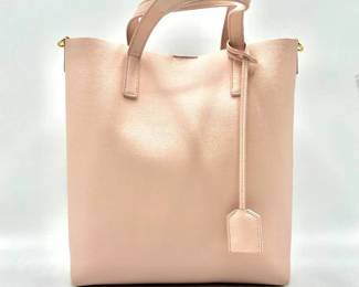 Saint Laurent Pink Leather Toy Shopping Tote Bag