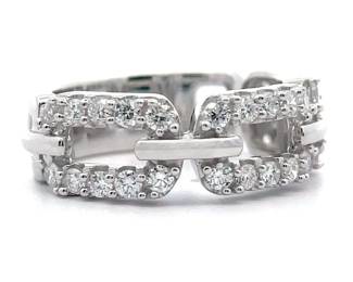 NEW! 1.03 Carat Pavé Diamond Chain Link Ring