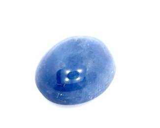 5.36 Carat Blue Sapphire; 10x8mm Oval Cabochon Cut
