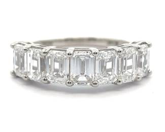 NEW! 3 Carat Emerald Cut Diamond Ring in 14k White Gold