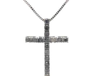 0.50 Carat Natural Diamond Cross Pendant