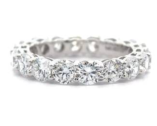 NEW! 4 Carat Diamond Classic Full Eternity Ring in 14k White Gold