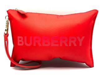 Burberry Red Nylon Clutch Bag